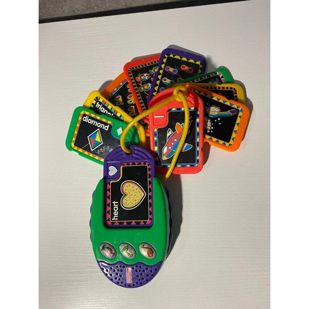 Fisher-Price Learning Sensations Smart Cards Reader Colors Shapes Toy 2001